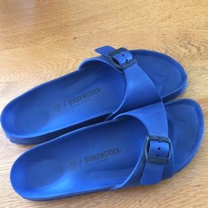 Rubber Birkenstock slides. Size 40